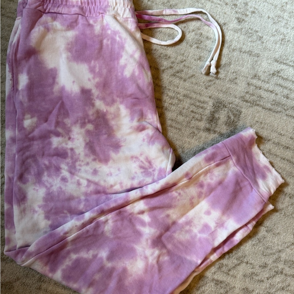 LoveShackFancyTie-Dye Purple Joggers